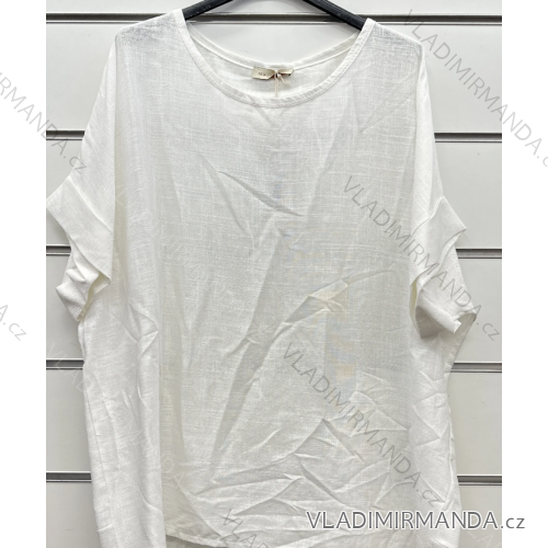 Damen-Tunika mit kurzen Ärmeln in Übergröße (Einheitsgröße S/M) ITALIAN FASHION IMPSH2322161