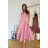 Damen Plus Size (42-46) langes elegantes ärmelloses Partykleid POLISH FASHION PMLBC23265-10 -   růžová starorůžová -   40