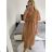Damen Langarm Hoodie Kleid (S / M ONE SIZE) ITALIAN FASHION IMWA216095 M / L braun