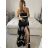 Carmen Sommer Sommer Schulterkleid (UNI S / M) ITALIENISCHE MODE IMM20628 S / M schwarz