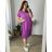 Kleid Oversize Kurzarm Damen (4XL/5XL ONE SIZE) ITALSKÁ MÓDA IM422026 -   žlutá -   2XL/3XL