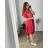 Kleid Oversize Kurzarm Damen (4XL/5XL ONE SIZE) ITALSKÁ MÓDA IM422026 -   žlutá -   2XL/3XL