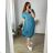 Kleid Oversize Kurzarm Damen (4XL/5XL ONE SIZE) ITALSKÁ MÓDA IM422026 -   žlutá -   2XL/3XL