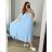 Šaty košilové oversize krátký rukáv dámské (M/L//XL ONE SIZE) ITALSKÁ MÓDA IM422525 56/58 hellblau