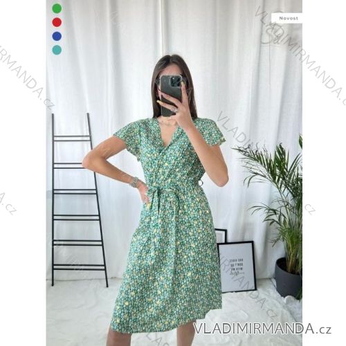 Sommerkleid Carmen aus Musselin für Damen (Einheitsgröße S/M) ITALIAN FASHION IMWE231506