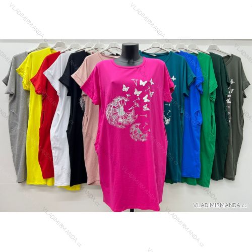 Shirt verlängert 3/4 Langarm Damen (L/XL/2XL ONE SIZE) ITALIAN FASHION IM423025