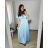 Langes, lässiges Kurzarmkleid für Damen (XL/2XL GROSSE GRÖSSE) ITALIAN FASHION IMPSH245441A Gold XL/2XL