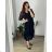Damen-Sommerkleid aus Spitze in Übergröße mit kurzen Ärmeln (XL/2XL/3XL Einheitsgröße) ITALIAN FASHION IMB23HIPP 56/58 schwarz