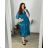 Damen-Sommerkleid aus Spitze in Übergröße mit kurzen Ärmeln (XL/2XL/3XL Einheitsgröße) ITALIAN FASHION IMB23HIPP 56/58 schwarz