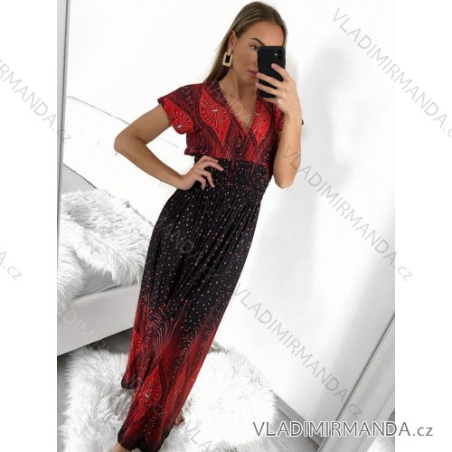 Sommerliches Icecool-Kleid für Damen mit Ärmeln (M/L, XL/2XL) AINUOSI ITALIAN FASHION IMB239922 -   rot -   M / L