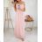 Langes ärmelloses Sommerkleid für Damen (UNI SM) ITALIAN MODE IMD20200IM4 weiß S / M