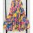 Damen-Sommerkleid mit 3/4-Ärmeln (Einheitsgröße S/M) ITALIAN FASHION IMPEM24g34
