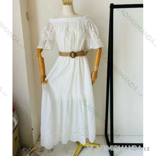 Trägerloses Sommer-Boho-Spitzenkleid für Damen (Einheitsgröße S/M) ITALIAN FASHION IMPEM23IND7712