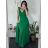 Langes Chiffon-Kurzarmkleid für Damen (S/M ONE SIZE) ITALIAN FASHION IMWGS231048 -   béžová smetanová -   S / M