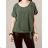 Tunika Kurzarm Frauen (uni s-l) ITALIAN FASHION IMD20123 M / L Kerosin