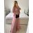 Langes, elegantes, ärmelloses Partykleid für Damen (S/M EINHEITSGRÖSSE) ITALIAN FASHION IMPBB2480872bl -   růžová starorůžová -   S / M