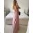 Langes, elegantes, ärmelloses Partykleid für Damen (S/M EINHEITSGRÖSSE) ITALIAN FASHION IMPBB2480872bl -   růžová starorůžová -   S / M