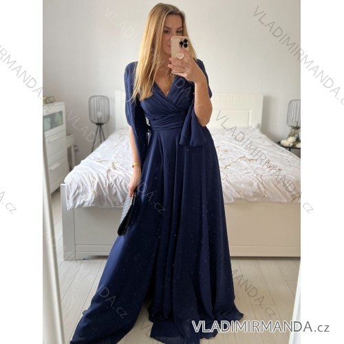 Langes, elegantes, ärmelloses Partykleid für Damen (S/M EINHEITSGRÖSSE) ITALIAN FASHION IMPBB2480872bl -   dunkelblau -   S / M