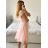 Kurzes Partykleid für Damen aus Tüll und Spitze (Einheitsgröße S/M/L) ITALIAN FASHION IMHMS23173 -   hellblau -   M / L