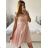 Kurzes Partykleid für Damen aus Tüll und Spitze (Einheitsgröße S/M/L) ITALIAN FASHION IMHMS23173 -   hellblau -   M / L
