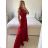 Langes Chiffon-Kurzarmkleid für Damen (S/M ONE SIZE) ITALIAN FASHION IMWGS231048 -   béžová smetanová -   S / M