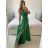 Langes Chiffon-Kurzarmkleid für Damen (S/M ONE SIZE) ITALIAN FASHION IMWGS231048 -   béžová smetanová -   S / M