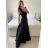Langes Chiffon-Kurzarmkleid für Damen (S/M ONE SIZE) ITALIAN FASHION IMWGS231048 -   béžová smetanová -   S / M