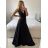 Langes Chiffon-Kurzarmkleid für Damen (S/M ONE SIZE) ITALIAN FASHION IMWGS231048 -   béžová smetanová -   S / M