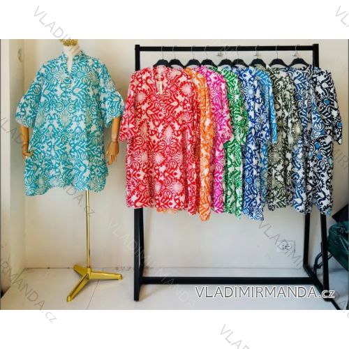 Damen-Sommerkleid mit 3/4-Ärmeln (Einheitsgröße S/M) ITALIAN FASHION IMPEM231360