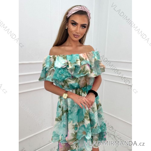 Carmen Sommer Sommer Schulterkleid (UNI S / M) ITALIENISCHE MODE IMM20628 -   grün
 -   S / M