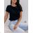 T-Shirt Kurzarm Frauen (S / M ONE SIZE) ITALIENISCHE MODE IMWA21017