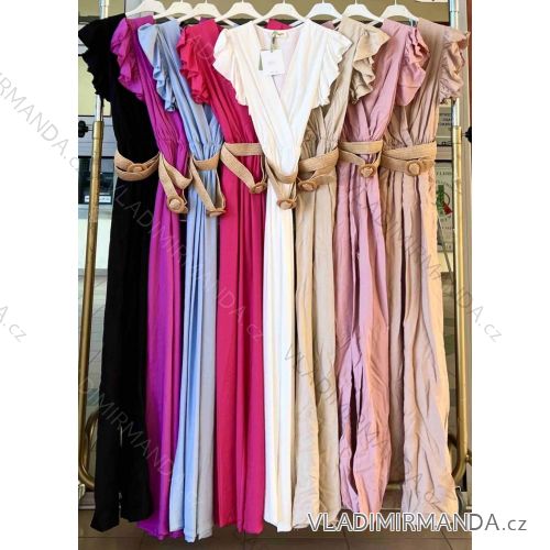 Langer eleganter Langarm-Overall für Damen (S/M ONE SIZE) ITALIAN FASHION IMWA23289