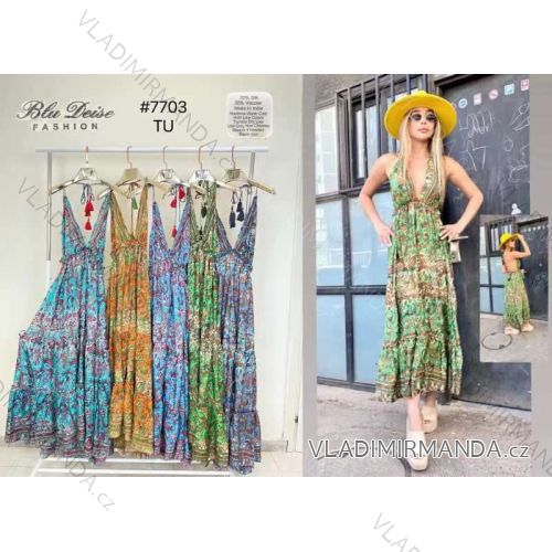 Langärmliges Sommer-Hemdkleid für Damen (S/M/L Einheitsgröße) INDIAN FASHION IMWY23123