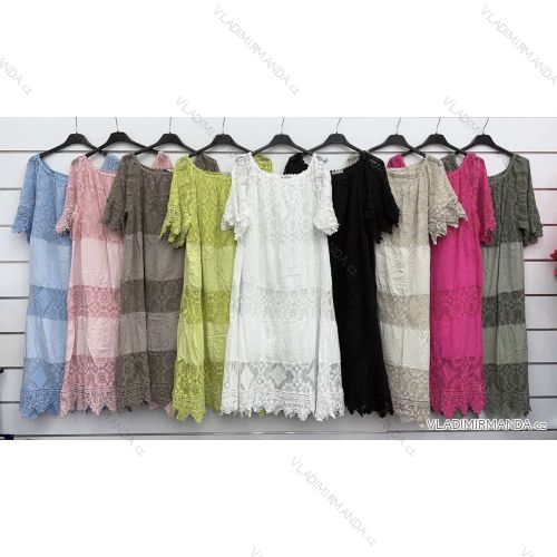 Sommerkleid Carmen aus Musselin für Damen (Einheitsgröße S/M) ITALIAN FASHION IMWE231506