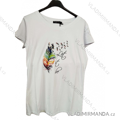T-Shirt Kurzarm Frauen (UNI S-M) ITALIENISCHE MODE IMM20330 -   weiß -   S / M