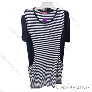 Gestreiftes Damen-Kurzarmkleid (SL) EXCZOTIC TM819767
