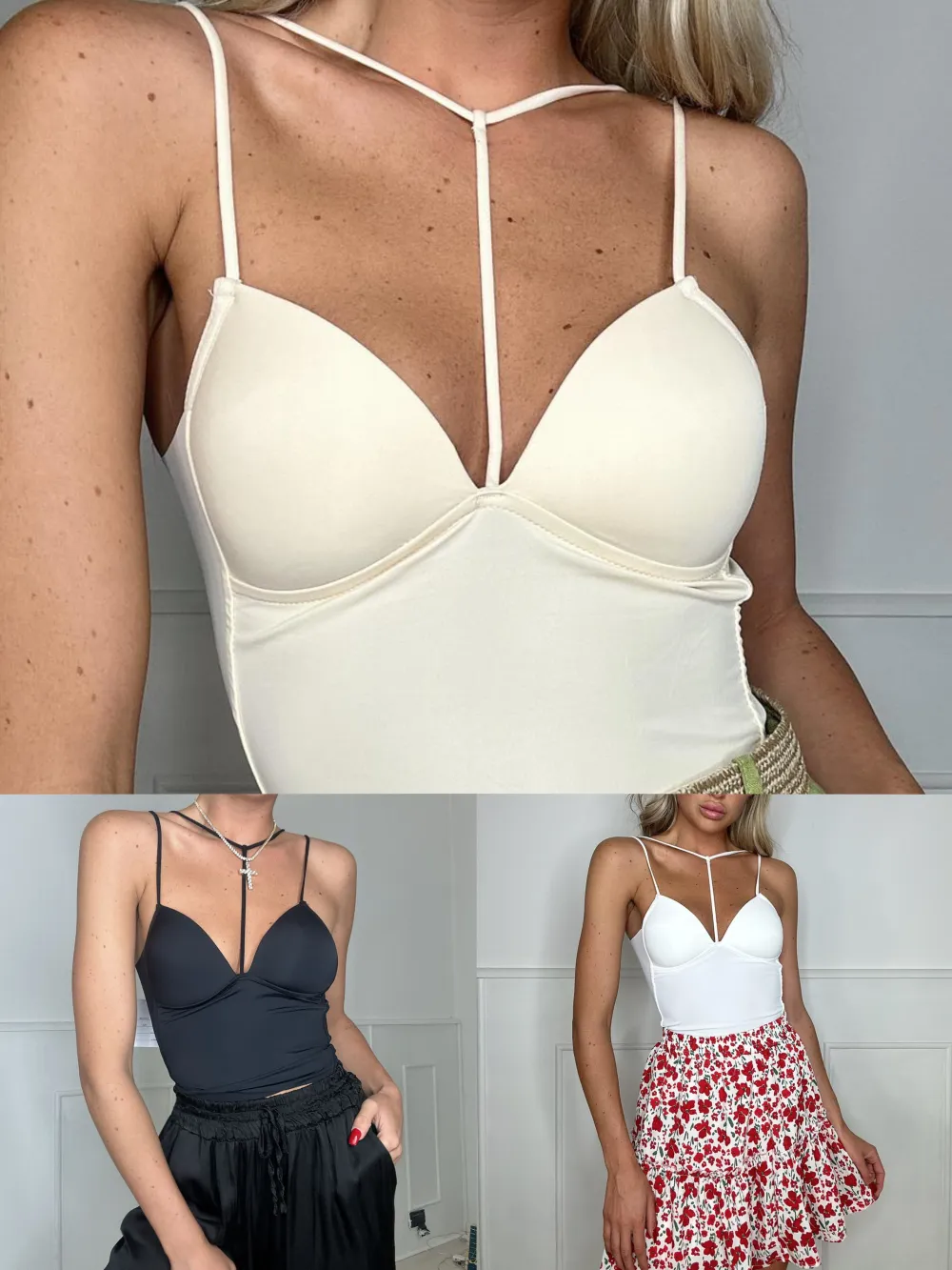 Ärmelloses Crop-Top für Damen (S/M EINHEITSGRÖSSE) ITALIAN FASHION IMPBB23Y225071