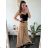 Elegantes langärmliges Kleid mit Gürtel für Damen (Einheitsgröße S/M) ITALIAN FASHION IMM23UN6139 -   beige -   S / M
