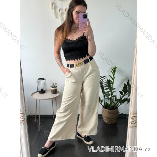 Elegantes langärmliges Kleid mit Gürtel für Damen (Einheitsgröße S/M) ITALIAN FASHION IMM23UN6139 -   beige -   S / M