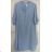 Kurzarmhemd Kleid Kleid (uni L-2XL) ITALIENISCH MODA IMS20002 beige
