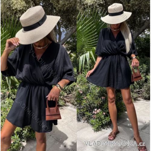 Sommerkleid Carmen aus Musselin für Damen (Einheitsgröße S/M) ITALIAN FASHION IMWE231506