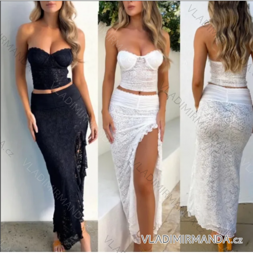 Langes Chiffon-Kurzarmkleid für Damen (S/M ONE SIZE) ITALIAN FASHION IMWGS231048