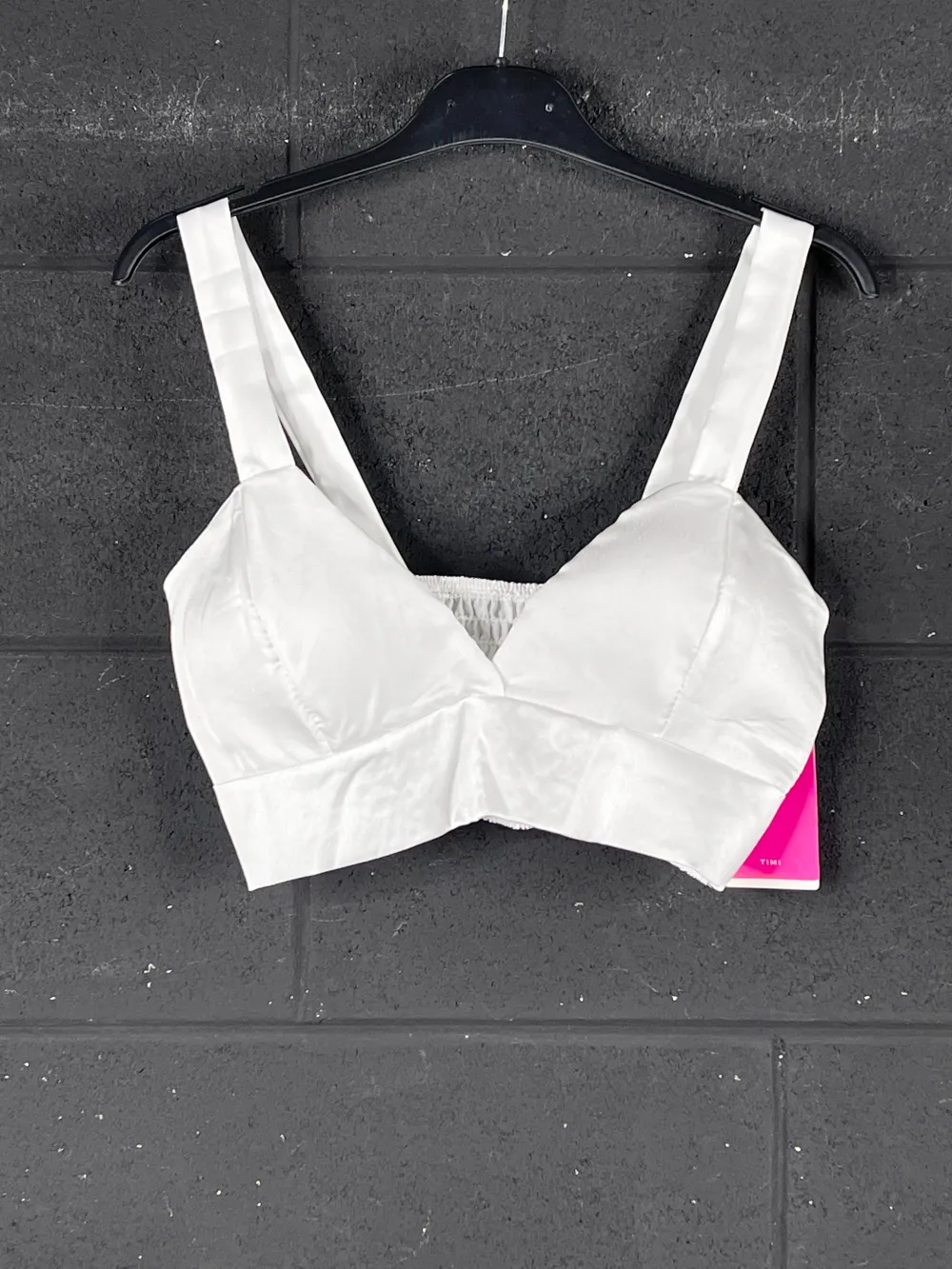 Damen-Crop-Top mit Trägern (S/M EINHEITSGRÖSSE) ITALIAN FASHION IMPBB23B10977 weiß S / M
