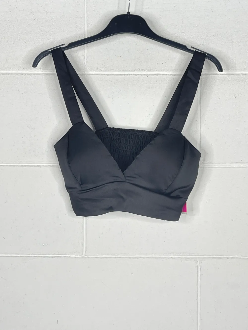 Damen-Crop-Top mit Trägern (S/M EINHEITSGRÖSSE) ITALIAN FASHION IMPBB23B10977 schwarz S / M
