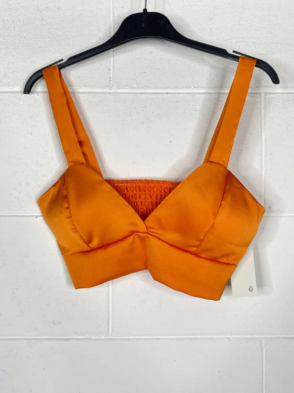 Damen-Crop-Top mit Trägern (S/M EINHEITSGRÖSSE) ITALIAN FASHION IMPBB23B10977 oranžová S / M