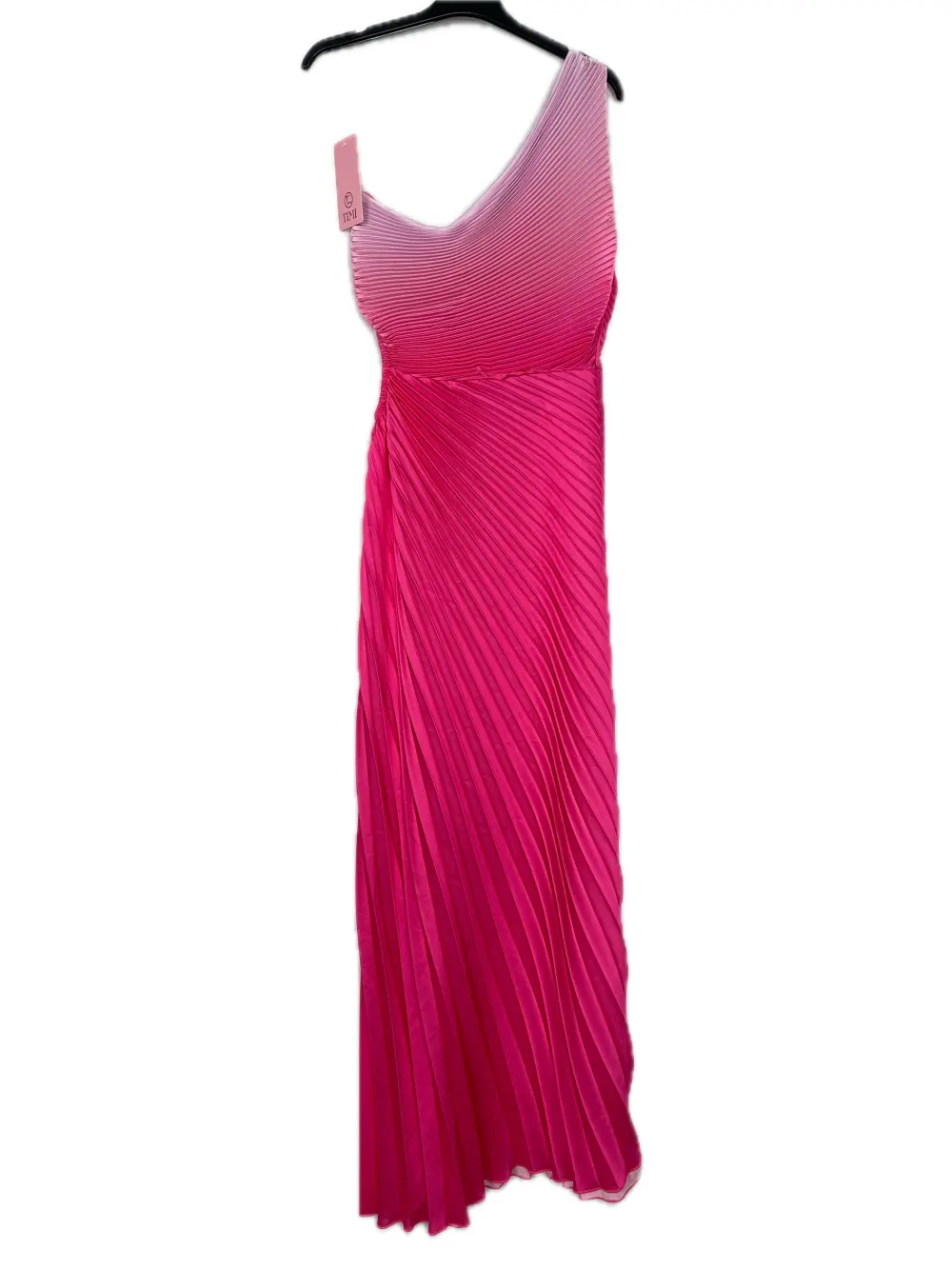 Elegantes Sommerkleid mit glitzernden Pailletten für Damen (Einheitsgröße S/M) ITALIAN FASHION IMPBB23O3837 dunkelrosa S / M