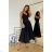 Damen Plus Size (42-46) langes elegantes ärmelloses Partykleid POLISH FASHION PMLBC23265-10 -   schwarz -   38