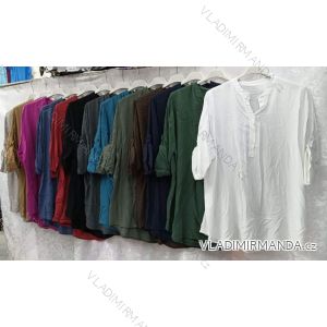 Tunika / Bluse Langarm Damen Oversized (3XL / 4XL ONE SIZE) ITALIAN FASHION IMWQ2191650