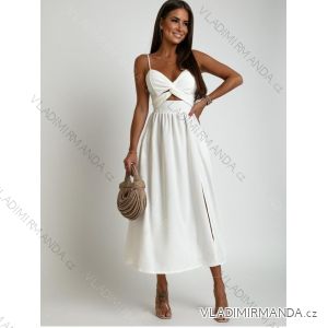 Damen Plus Size (42-46) langes elegantes ärmelloses Partykleid POLISH FASHION PMLBC23265-10