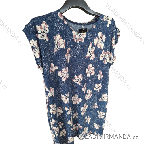 Damen-Kurzarmkleid in Übergröße (L-3XL) POLISH FASHION PMF23WEN/DU -   blau -   2XL